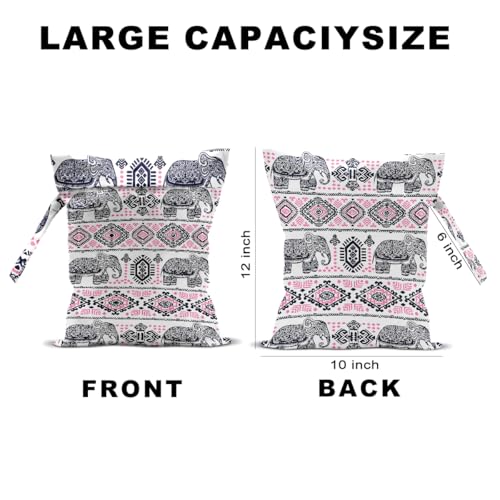 2 Pcs Elephant Gifts Makeup Bag for Women, Elephant Print Wet Bags - color: Multicolor 1486