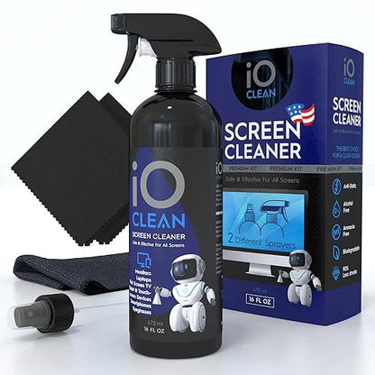 Screen Cleaner Spray (16oz - 473ml) – Large Cleaning Kit - size: 16 Fl Oz + 3 Cloths