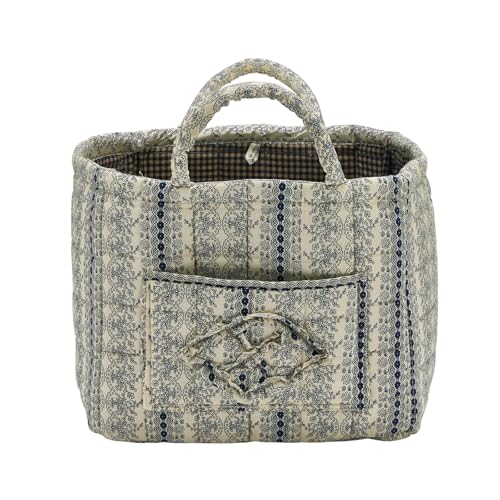 Boho Fabric Storage Basket, Large Capacity Laundry Basket, 12.2'' x 10.23'' x 10.23'' Collapsible Laundry Hamper with Easy Carry Handles (B Multi-Color 4, L) - color: B Multi-Color 4