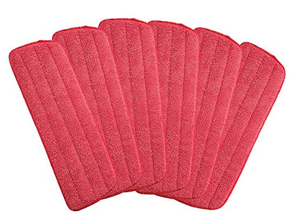 Microfiber Mop Replacement Pads for Wet/Dry Mop Floor Cleaning Pad Fit All Spray Mops (6 Pack)