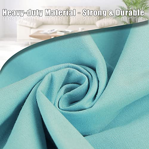 Sanlykate Large Canvas Cotton Laundry Bag with Drawstring & Handles, Heavy Duty Durable Dirty Clothes Organizer, Tear Resistant Hamper Liner Storage Bag, Travel Sack, 25.5 x 34inch - Haze Blue - color: Haze blue
