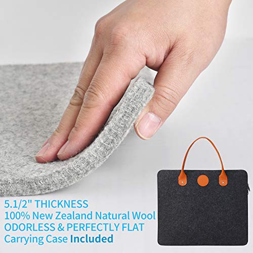 Wool Pressing Mat, 100% New Zealand Wool, 17" x 13.5" Ironing Mat - size: 17" x 13.5" with Carrying Case