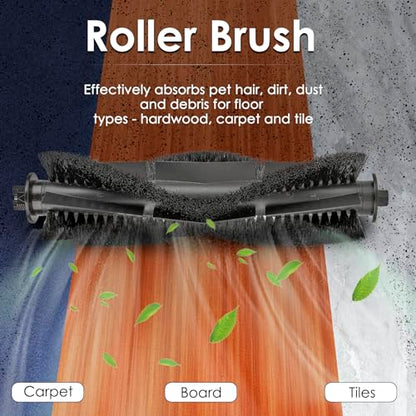 (2 Pieces) Replacement Brush Rollers Compatible with Tikom G8000 Max/ L9000/ L8000 Plus/ G8000 Robot Vacuum and Mop Combo, Replacement Parts Accessory Kit, 2 Brush Rollers - color: G8000 Rollerbrush 2pcs