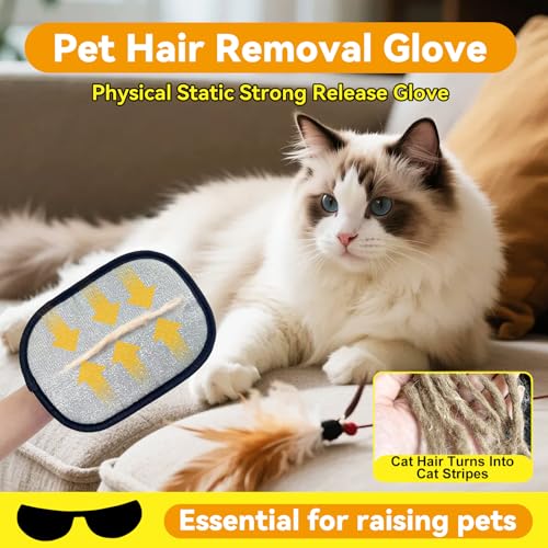 Electrostatic Pet Hair Removal Gloves - color: 1pcs-Black