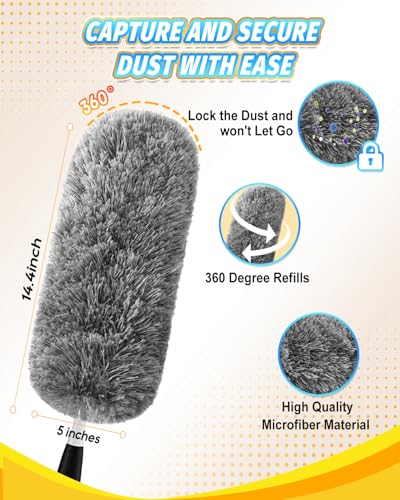 KEEPOW 2 Pcs Upgraded Duster Refills Compatible with OXO Good Grips - color: Grey-2 Pack