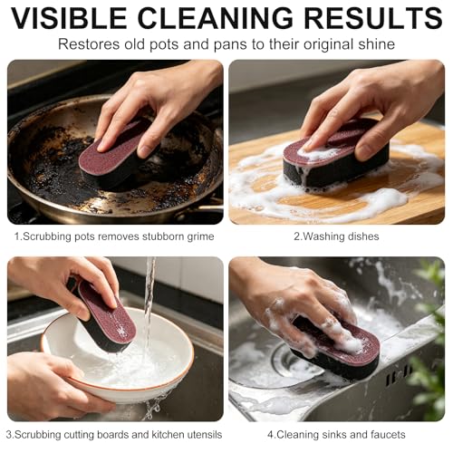Magic Sponges Cleaning Eraser,Multi-Functional Eraser,Heavy-Duty Melamine Sponge Foam Pads,Multi-Functional Household Cleaning Kitchen Dish Sponge for Furniture,Kitchen, Bathroom,Sink(5PCS)