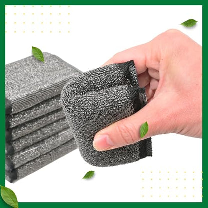 Steel Wool Scrub Sponges, Non Scratch Kitchen Dish Scrubbers - size: 6 Pack