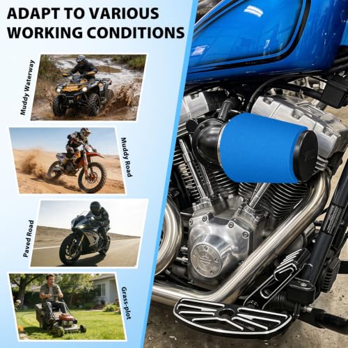 Washable Air Foam Filter Sheet, Reusable Filter Sponge for Motorcycle ATV - color: Blue