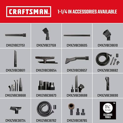 CRAFTSMAN CMXZVBE27151 1-1/4, 1-7/8 in. Crevice Tool Wet Dry Vac Attachment - size: Crevice Tool