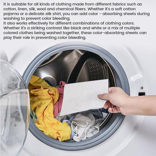 120 Count Laundry Color Catcher Sheets for Washing Machine, Anti-Color Bleeding Dye Trapping Sheets for Mixed Washing, Hypoallergenic & Efficient