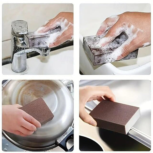 3 pcs Magic Sanding Sponge Erasers Set, Heavy-Duty Non-Electric Scrubbers, Removes Stains, Rust, and Limescale, Ideal for Kitchen, Bathroom, Toilet, Floors, and Outdoor Cleaning - color: Color 1