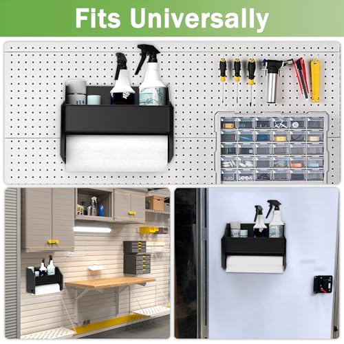 woiron Aluminum Hand Cleaning Station Organizer Bracket (Black) - color: Black