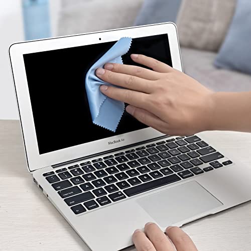 Eyeglass Cleaning Cloth Glasses Cleaner 12Pack Microfiber Lens Cleaner Eyewear Sunglass Wipes for Glass Jewelry Screen Camera Lint Free Thick 5x6 Inch (Blue, 5x6) - color: Blue, size: 5x6