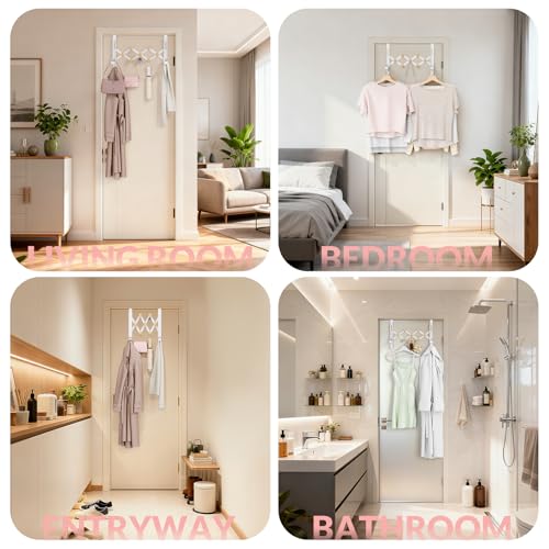 BAKON Over The Door Hanger Folding Clothes Drying Rack for Hanging Clothes