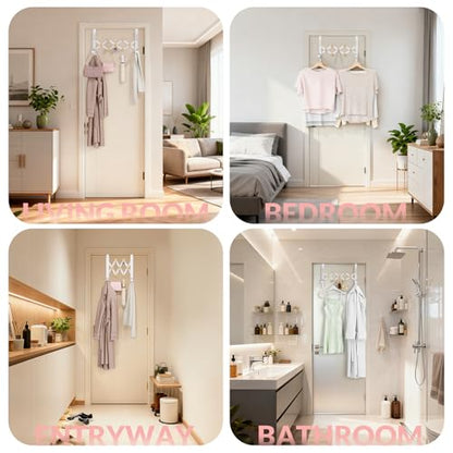 BAKON Over The Door Hanger Folding Clothes Drying Rack for Hanging Clothes