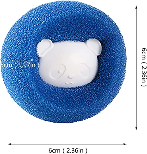 3Pcs Hair Remover for Laundry, Reusable Hair Remover Washing Machine Hair Catcher Laundry Ball Dryer Ball for Clothing Dog Cat Pet Hair Remover (Blue,Orange)