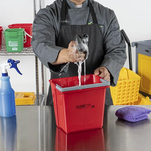 Restaurantware 6 qt Red Cleaning Bucket - color: Red, size: 6 Quarts