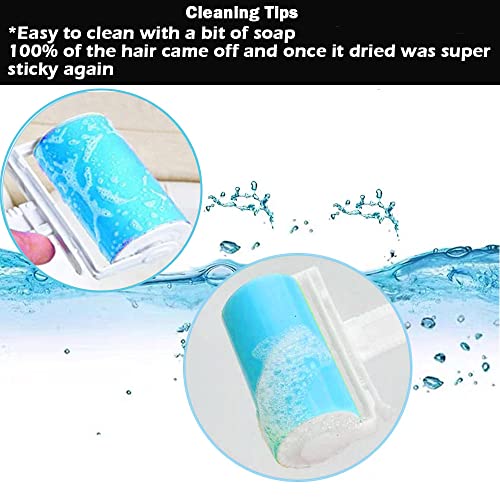 NUOBUT Reusable Sticky Lint Roller 3 Pack, Large & 2 Mini for Pet Hair - size: 1M-2S