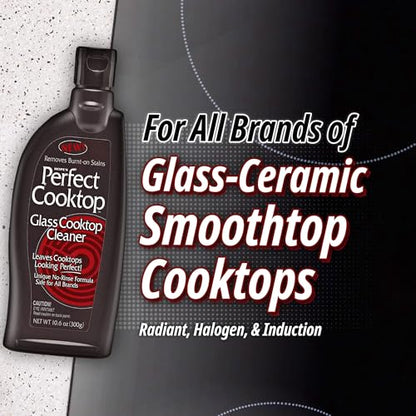 HOPE'S Perfect Cooktop Glass and Ceramic Cooktop and Stove Top Cleaner, Fast Acting and Removes Burnt on Stains from Glass Ceramic Smooth Top Ranges with its No Rinse Formula, 10.6 Oz, Pack of 12 - size: 10.6 Ounce (Pack of 12)