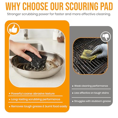 Harrier Hardware 6-Pack High Density Scouring Pads 6 x 4 Inch Black