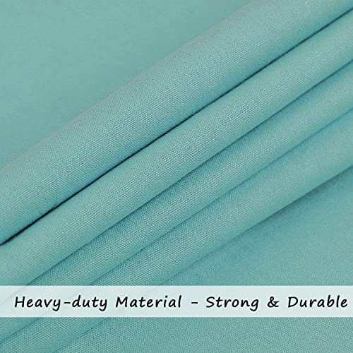Cotton Canvas Laundry Bag with Handles & Drawstring Straps, Heavy Duty Extra Large Laundry Bags for Laundromat and Household, 25.5x34 Inch, Teal Blue - color: Teal Blue