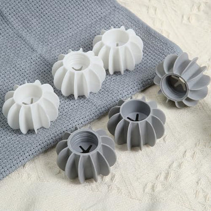 10Pcs Reusable Laundry Balls Scrubbing Balls Gray White Silicone Dryer Balls Washing Machine Ball Fabric Softener Alternative for Clothes Deep Cleaning Anti-Winding