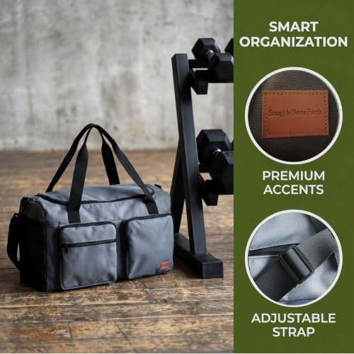 Travel Duffel Bags, Large Capacity Gym Bag for Men Women with Adjustable Strap for Travel, Airplanes, Sports, Grey, Polyester - color: Grey