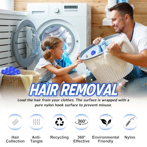 12Pcs Reusable Laundry Hair Remover Balls, Pet Hair Remover for Washing Machine, Effectively Cat Dog Fur Lint Catcher, Laundry Lint Remover Balls for Bedding, Clothes, Sofa Covers (Deep Blue) - color: Deep Blue