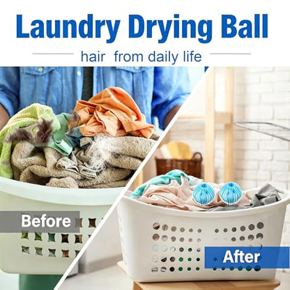 12Pcs Reusable Laundry Hair Remover Balls, Pet Hair Remover for Washing Machine, Effectively Cat Dog Fur Lint Catcher, Laundry Lint Remover Balls for Bedding, Clothes, Sofa Covers (Light Blue) - color: Light Blue