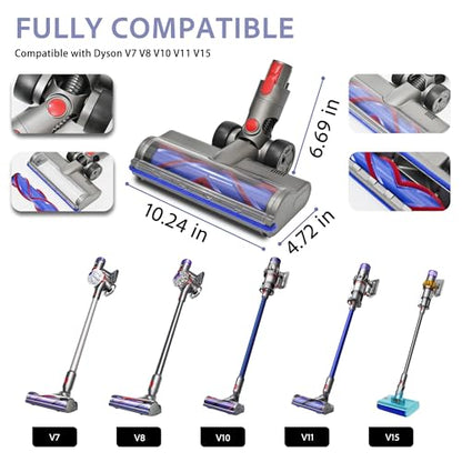 Upgrade Anti-Tangle V8 V11 Vacuum Head Replacement for Dyson V7 V8, Cyclone V10 V11 V15 Cordless Vacuums Cleaner, Quick Release Motor-Head Brush Roller for Dyson Vacuum Attachments Parts