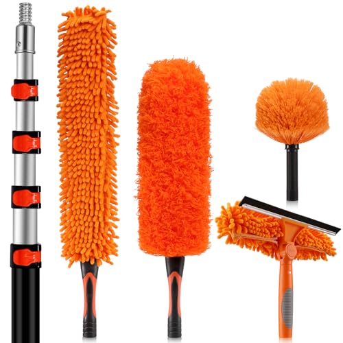26ft High Reach Duster Kit with 5-20ft Extra Long Extension Pole