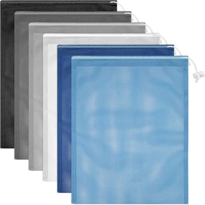 Frienda 6 Pack Mesh Drawstring Bags 11x15 Inch for Toys - color: Base Color