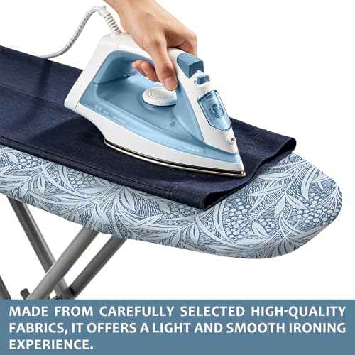 Padded Ironing Board Cover, 15 * 54 in Standard Size Ironing Board Covers, Easy Hook and Loop Fastener, Universal Fit for Standard Boards - color: Blue Grass