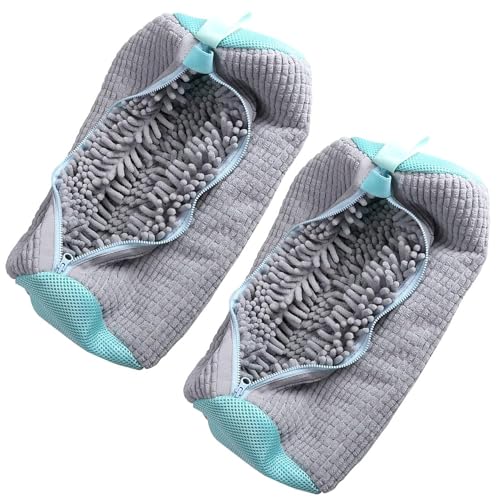 2 Pcs Shoe Washing Machine Bags Laundry Shoe Bags With Self-locking Zipper for Washer and Dryer Reusable Shoes Cleaning Bag for Sneaker Tennis Shoes Unstain Cleaner Kit