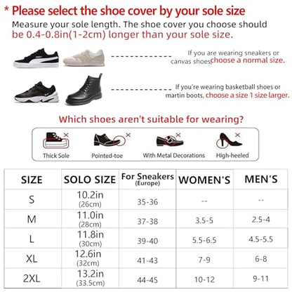 Rain Shoe Covers with Zipper, Waterproof Rain Gear Overshoes, Black - size: Small