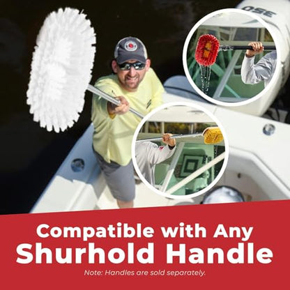 Shurhold 950 6" Deck Brush with Extra Stiff White Polypropylene Bristles - style: Extra Stiff, White