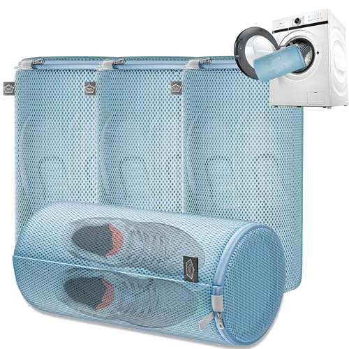 Shoe Washing Machine Bag, Large Laundry Bag for Sneaker, Blue, 8x15", 4Pcs - color: Blue, size: 4XL(8x8x15")