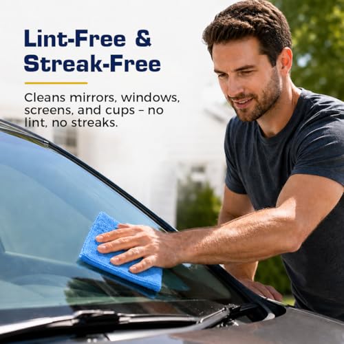 GLIMGLINT Microfiber Cleaning Cloth 150 Pack, Reusable Paper Towels 11 x 9 - color: Blue/Yellow/Green