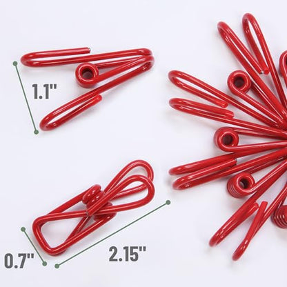 Mr. Pen- PVC-Coated Utility Clips, 2 Inch, 18 Pack, Red - color: Red