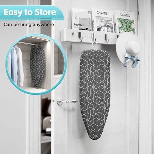 Small Ironing Board Tabletop 30x12”, Metal Mesh Panel, for Dorm Apartment - color: Charcoal