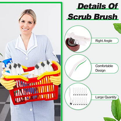 Yinkin 24 Pcs Kitchen Scrub Brushes Cleaning, Small, Right Angle Mini
