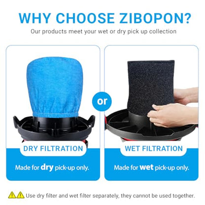 8 Pack VRC2 Vacuum Filters Fit for Armor All 2.5 Gallon Wet Dry Vac: AA255W