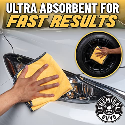 Chemical Guys, Large Microfiber Drying Towel for Cars, 36 x 25 in, Yellow - size: 36"x25", style: 1 pack