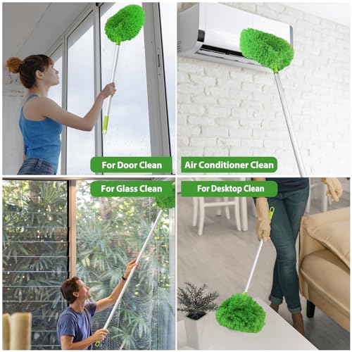 FONUNO Ceiling Fan Cleaner Duster High Ceiling Extended Fan Blade Cleaner - color: Green