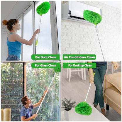 FONUNO Ceiling Fan Cleaner Duster High Ceiling Extended Fan Blade Cleaner - color: Green