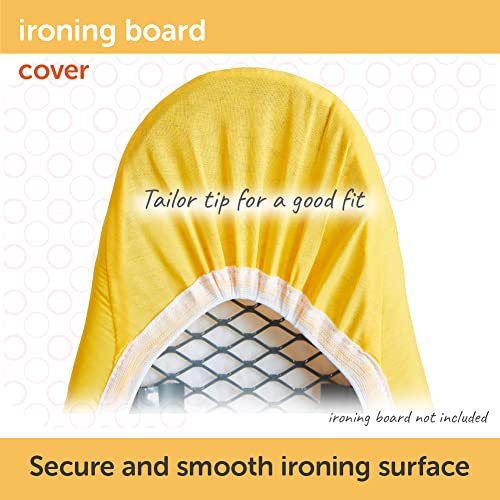 oliso Ironing Board Cover and Pad - 100% Cotton - Standard 15 x 54 - color: Yellow/Orchid