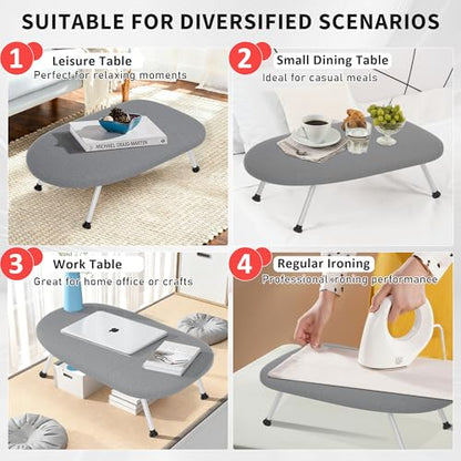 Small Ironing Board, 24"x14" Foldable Legs and Portable - color: Gray, size: 24"x14.5"