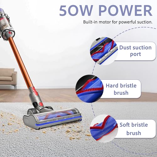 Upgrade Anti-Tangle V8 V11 Vacuum Head Replacement for Dyson V7 V8, Cyclone V10 V11 V15 Cordless Vacuums Cleaner, Quick Release Motor-Head Brush Roller for Dyson Vacuum Attachments Parts
