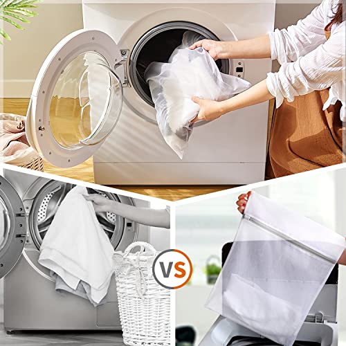 Honeycomb Mesh Laundry Bags for Delicates, Travel Storage Organize Bags,Clothing Washing Bags for Underwear, Lingerie, Bra, Blouse, Stocking, Socks, Jacket, Coat, Blanket, Shoes,Extra Strong(S+M+L) - size: S+M+L