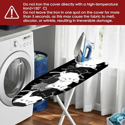 Nuxovilar Stacked Cats Ironing Board Cover 15x54 Inches Polyester - color: Ywp99469